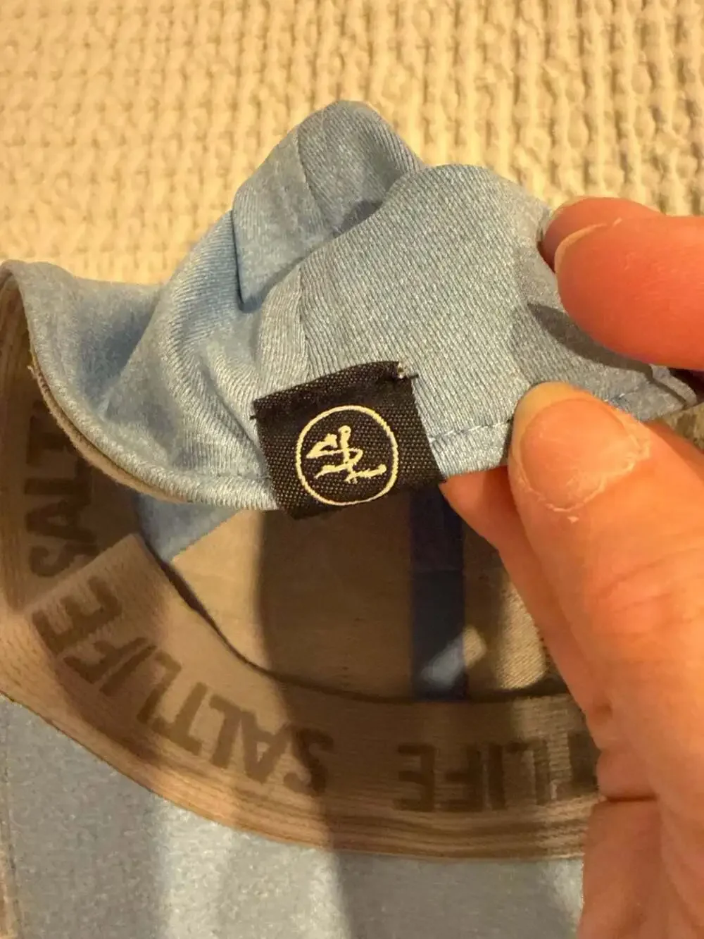 Salt Life Men's Cast Performance A-Flex Stretch Fit Hat in Light Blue - Picture 10 of 10